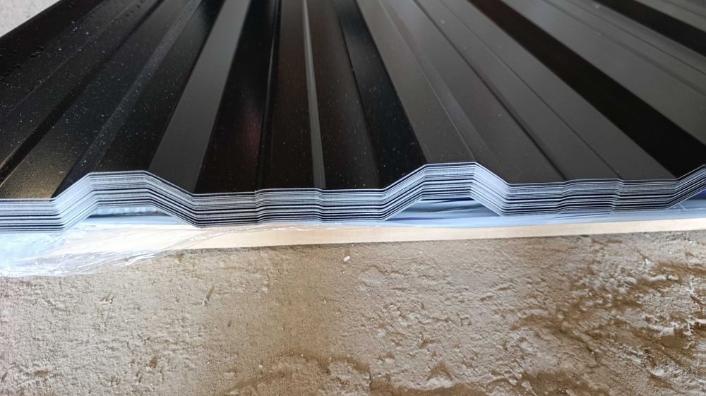blacha trapezowa T18, T-18 0,50mm czarna RAL9005