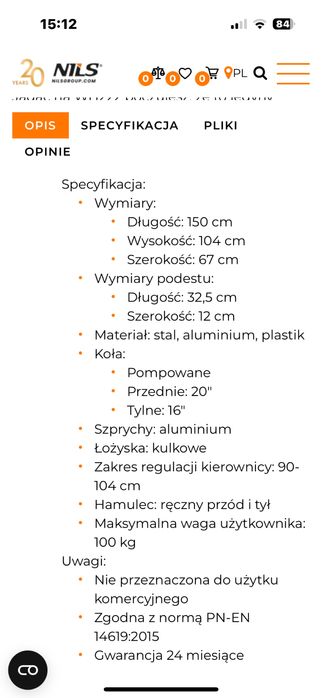 Hulajnoga pompowane koła