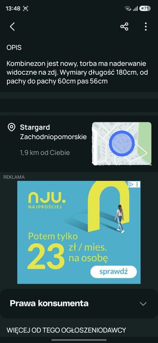 Wodoodporny kombinezon męski