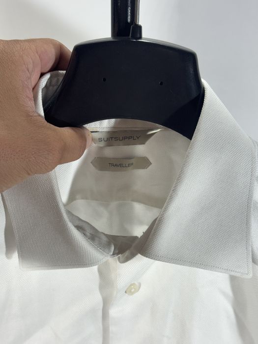 Біла сорочка SUITSUPPLY Traveller Slim Fit, розмір 41 (M/L), ідеальний стан