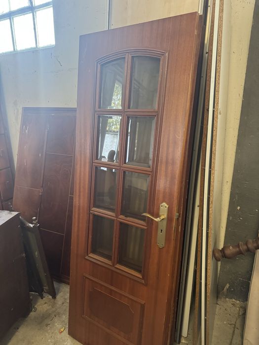 Lote de 8 portas madeira para desocupar sem aro