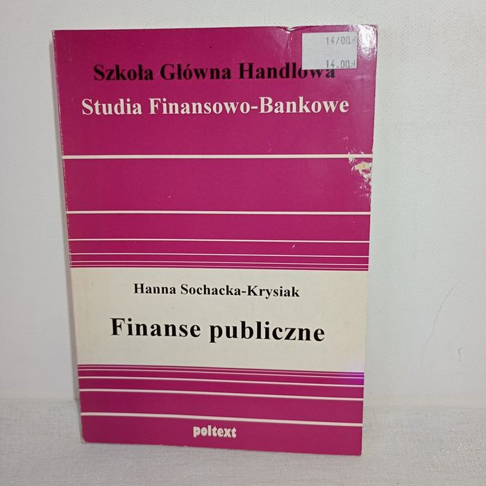 Finanse publiczne. Hanna Sochacka-Krysiak