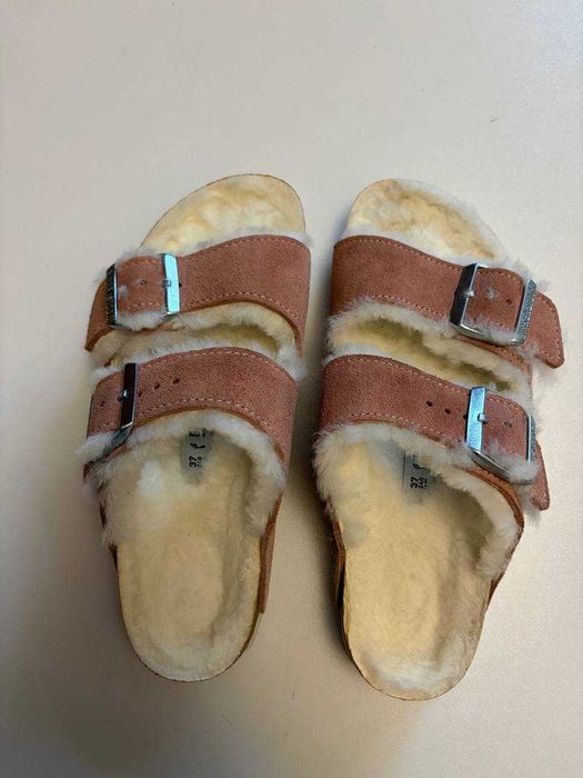 Нові шльопанці Birkenstock Arizona Shearling колір Pink Clay 37 розмір
