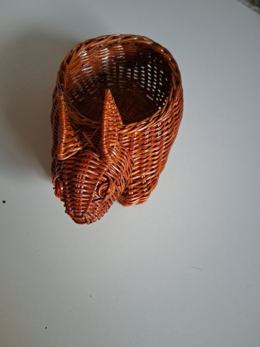 Cesta Elefante Vime - Vintage