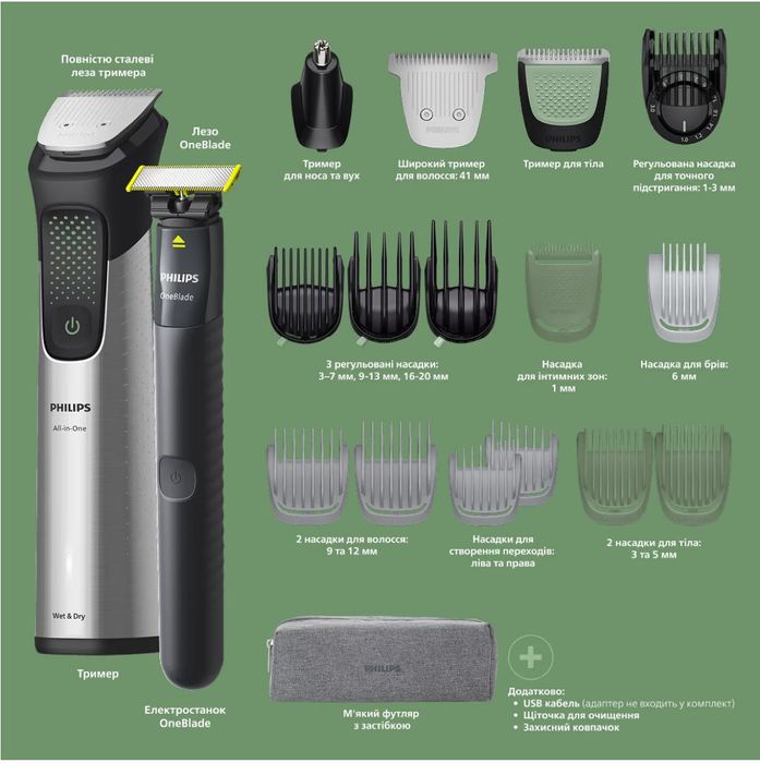 Тример Philips 20в 1  MG9558/15 Серія 9000 Новий