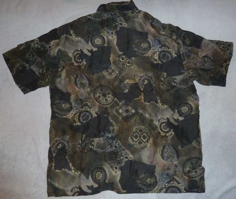 Camisa nova pura seda padronizada Marks & Spencer 4 / L