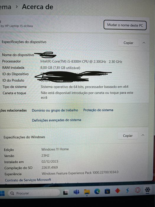 OMEN HP Laptop i5 (Nvidia Geforce GTX 1050)