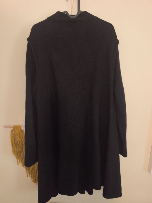 Płaszczyk kardigan czarny 46 xxl