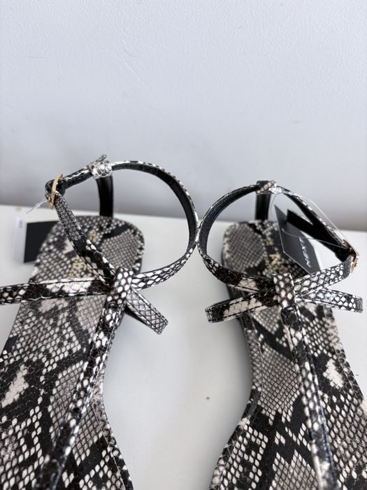 Next Sandały Snake Print Wężowy Wzór Płaskie Lato Rozmiar 38