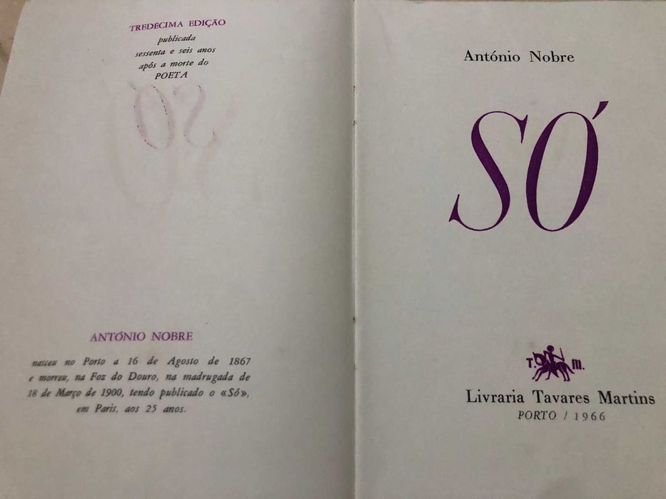 Só - António Nobre - 1966