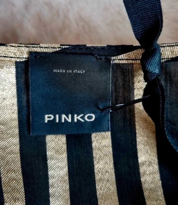 PINKO bluzka baskinka z bufiastymi rekawami 38 M