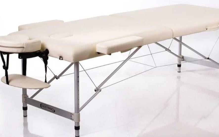 Cтіл масажний складаний переносний кушетка L бежевий