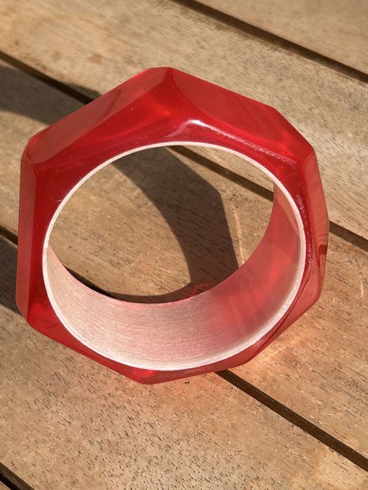Oryginalna bransoletka Malinowa Fasetowana Bangle