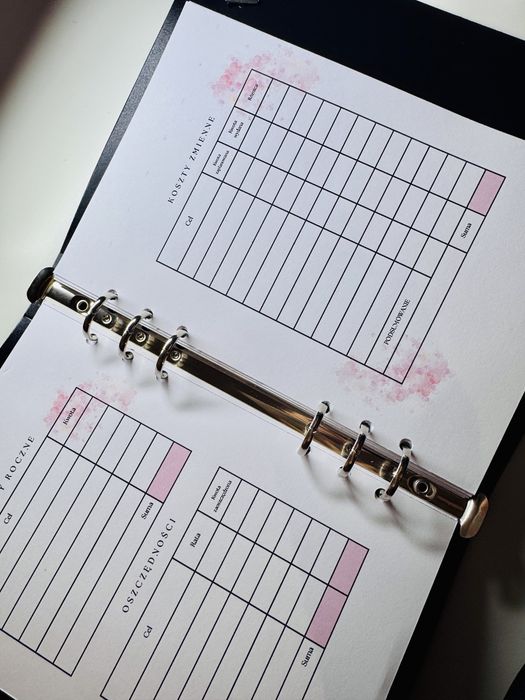 Planer finansowy, niedatowany 12 miesiecy