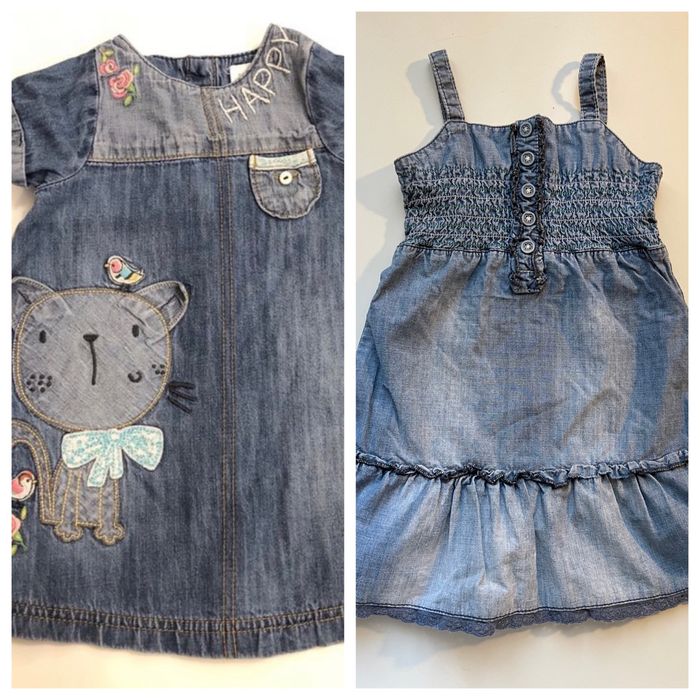 Джинсовое платье 1-3 года фирмы Next и джинсовый сарафан 3-4 года