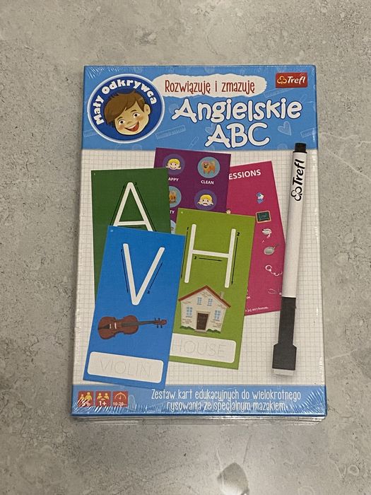 Trefl Rozwiązuję i zmazuję Angielskie ABC Mały odkrywca