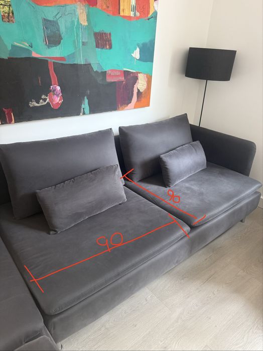Sofá Ikea cinzento grande