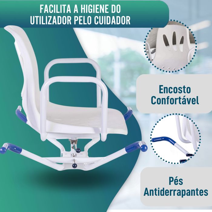 Cadeira de Banheira Giratória 360º – Ortóprime (Ortopédica)