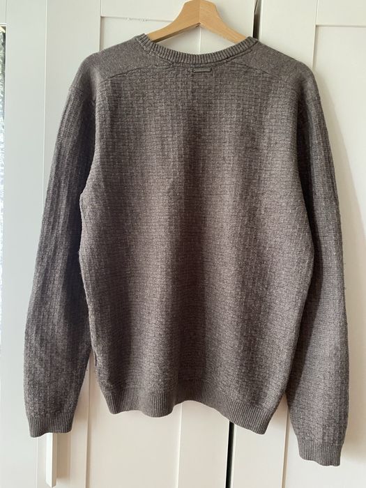 Klasyczny miękki sweter wełniany z merino męski sweter XL 42