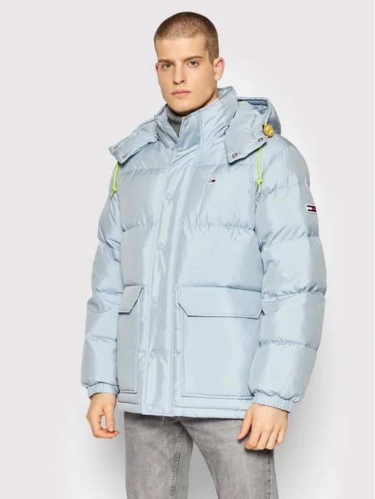 Kurtka puchowa Tommy Jeans Premium DM0DM11182 Niebieski Regular Fit