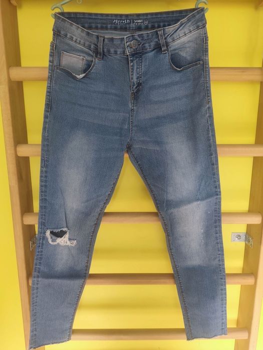 Jeansy damskie skinny mid waist  40
