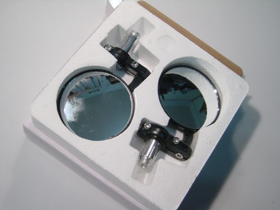 Espelhos retrovisores redondos para mota