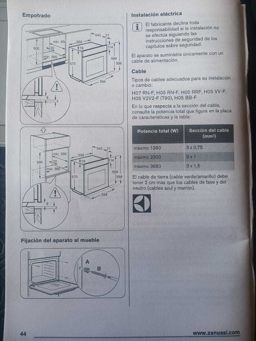 Forno Eléctrico Zanussi