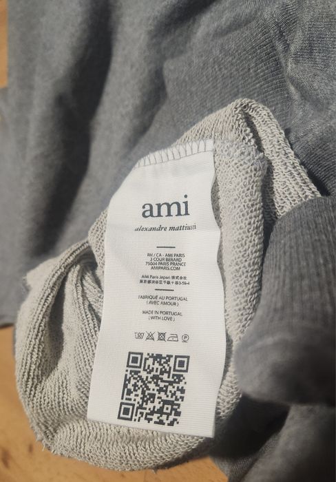 szara bluza crewneck AMI PARIS