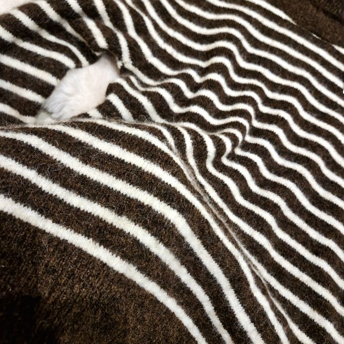 Brązowy golf w paski | miękki sweter | jesień zima | nowy