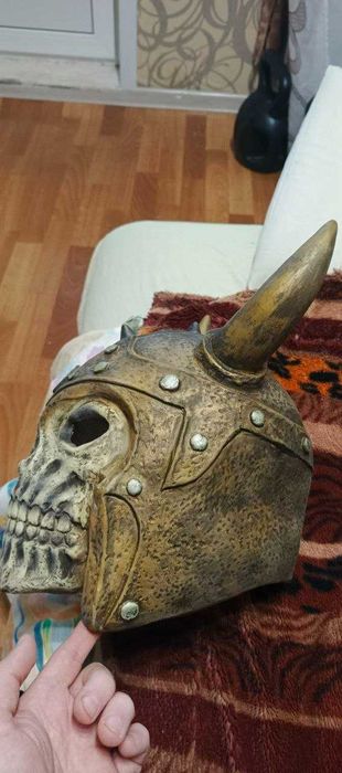 Латексная латекс маска воин скелет череп в шлеме герои