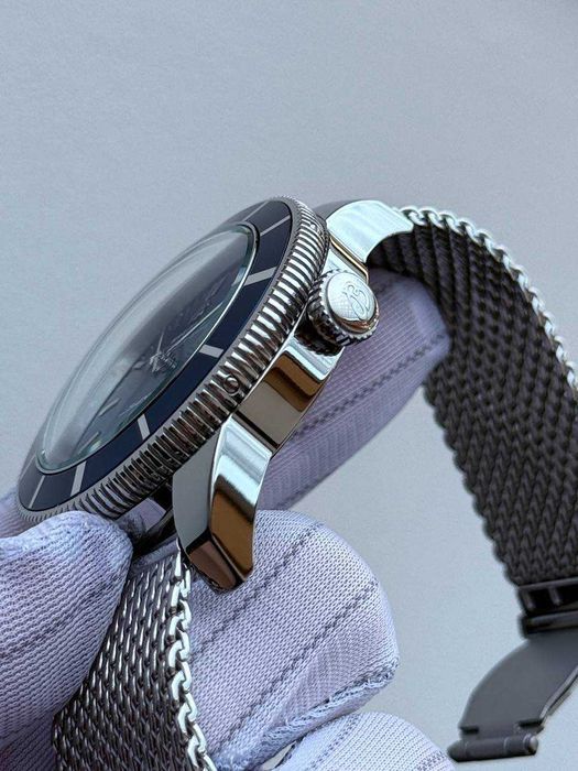 Швейцарские мужские часы Breitling B20 Silver-Blue