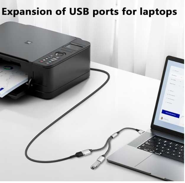 Rozdzielacz USB kabel Y wtyczka USB A Flash Drive/Laptop/LED 0,3m