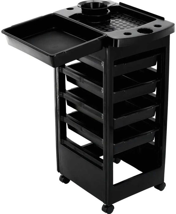 Перукарський візок столик тумба з чашею для фарби на коліщатках