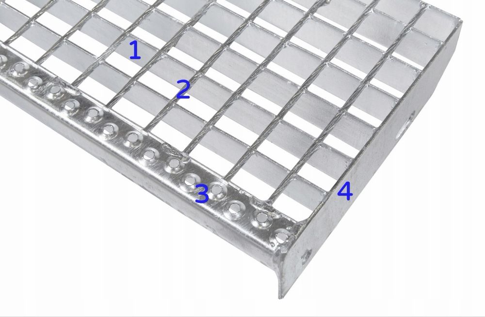 Stopnie WEMA 800x240 mm | ocynkowane | 30x2 mm | stopień metalowy, stopnice