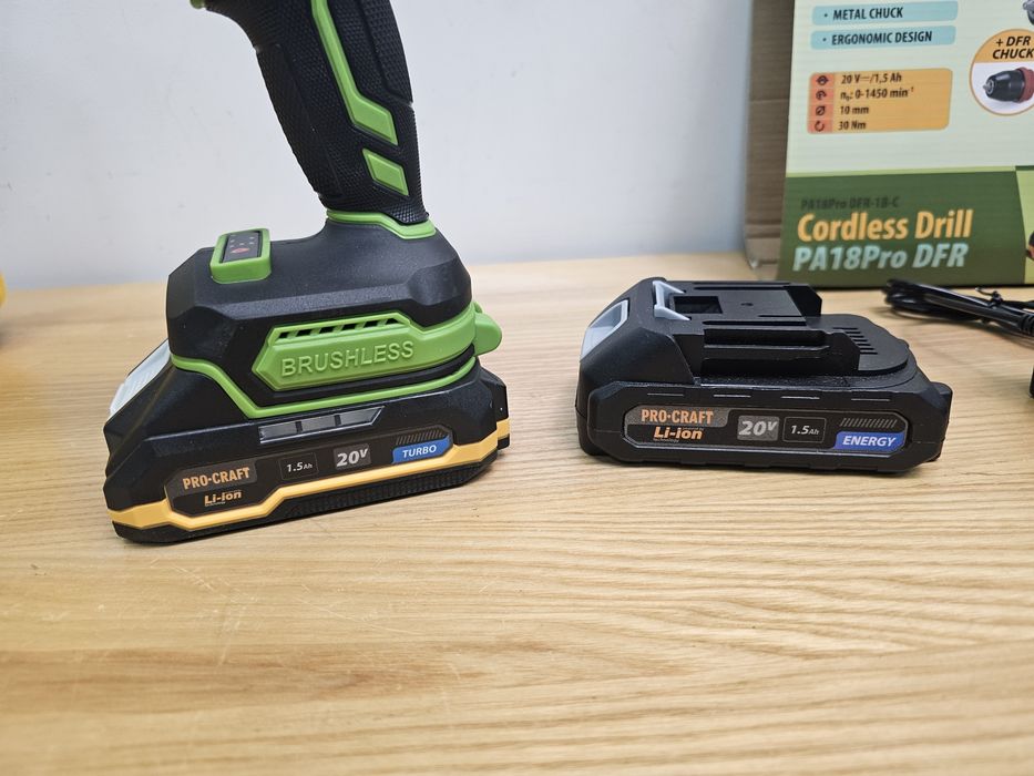 2шт Акб Съёмный патрон ProCraft PA18Pro DFR Шуруповерт Бесщеточный