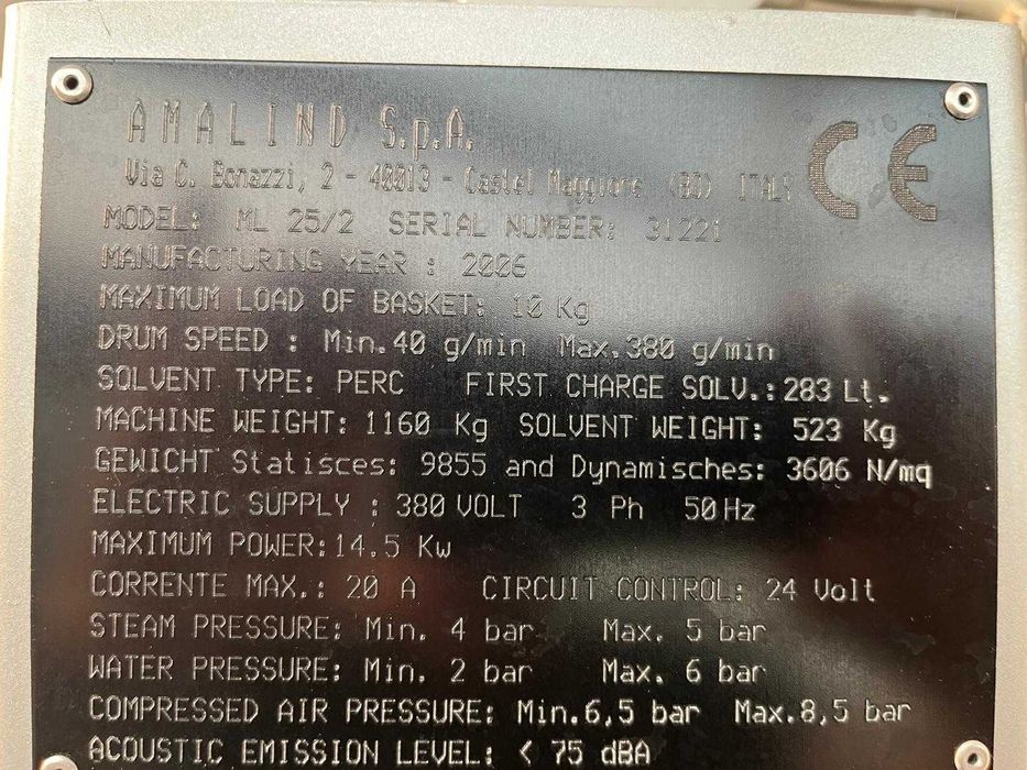 Maquina Limpeza a Seco 10Kg Lindus ML 25/2