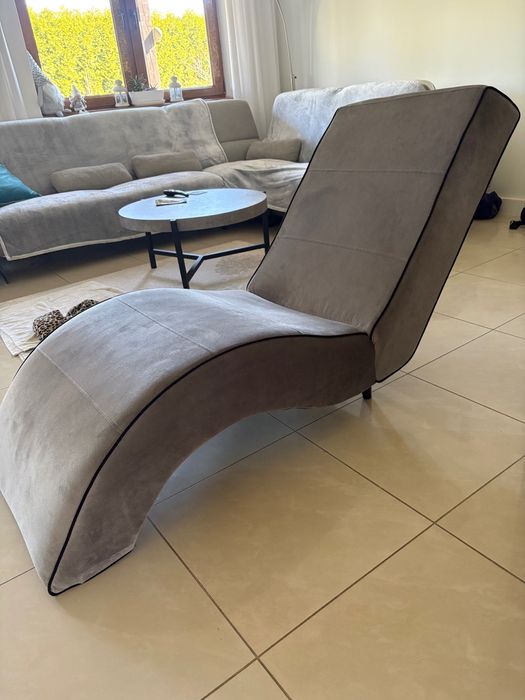 Shezlong szary, fotel, leżanka