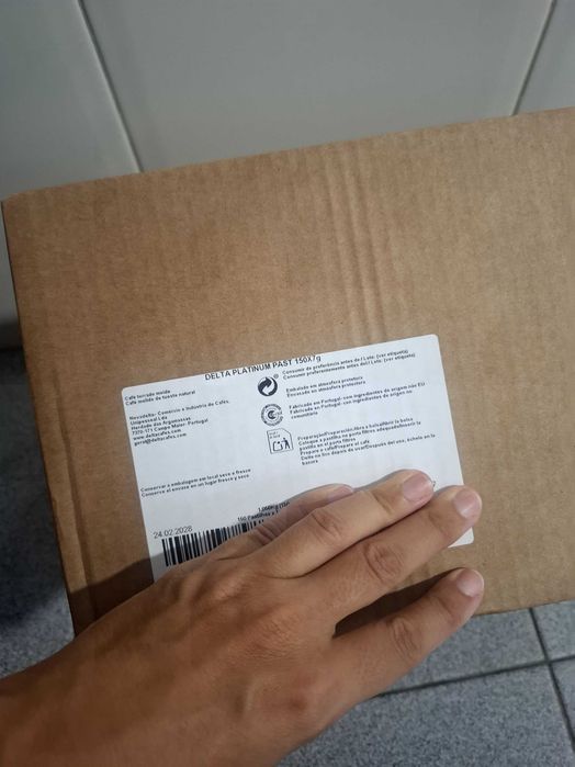 Caixa de 150 pastilhas de cafe delta platinium