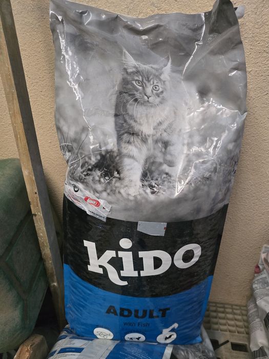 Saco de ração para gatos da Kido 18kg