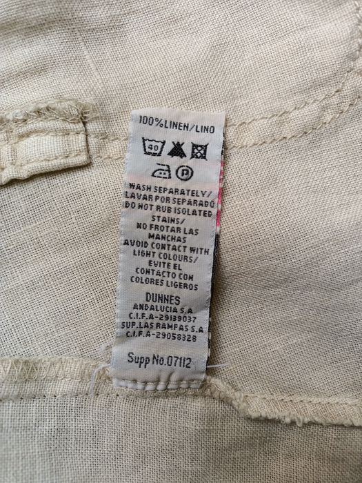 LEN Dunnes  buzka kamizelka Boho Hippie eko bezrękawnik safari retro top lniana eko natura