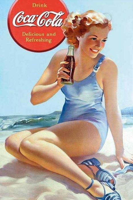 7 Placas decorativas retro de Coca Cola, novas, 30 x 20 cm.