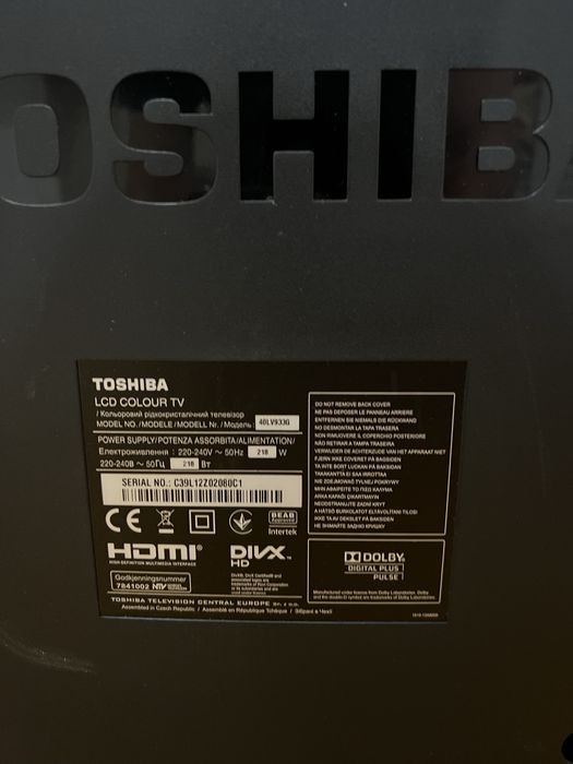 Телевізор TOSHIBA