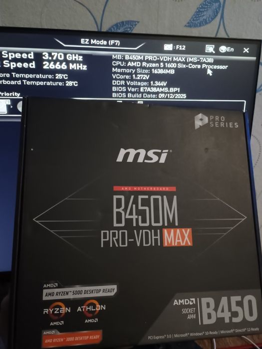 Продам MSI b450M Pro-VDH MAX AM4 amd