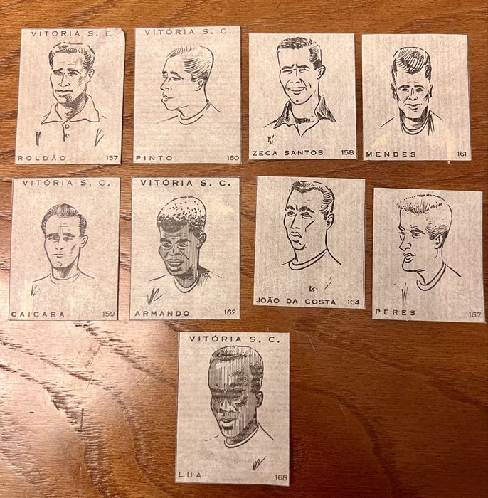Cromos antigos de futebol dos anos 64/65