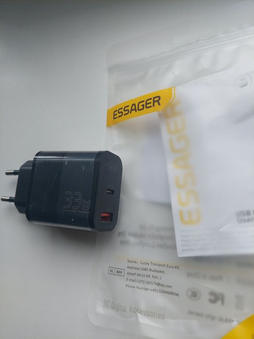 Якісна Швидка зарядка для телефону, Essager 33W, Самсунг Айфон Ксяомі