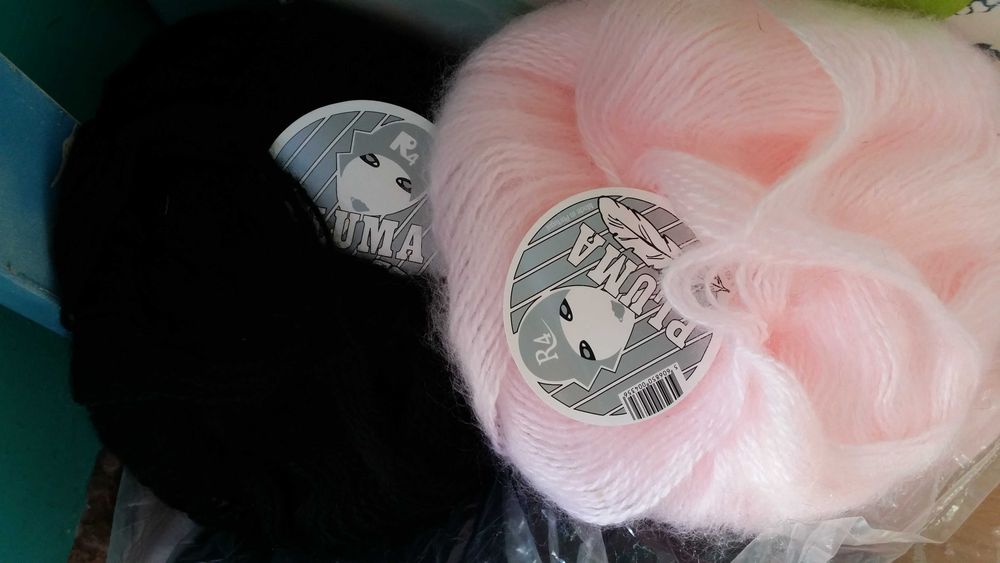 Lãs pluma rosarios4 - peludas