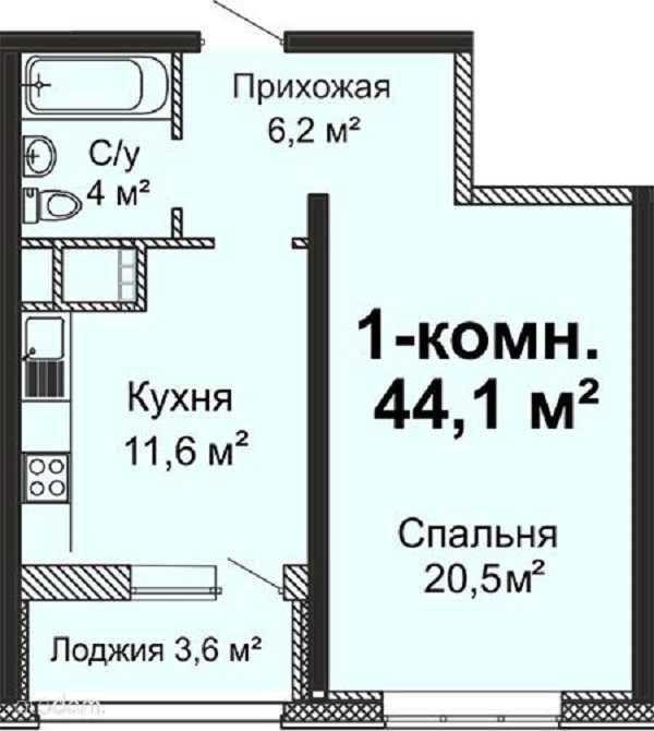 Однокомнатная на Варненской в ЖК "Скай Сити"