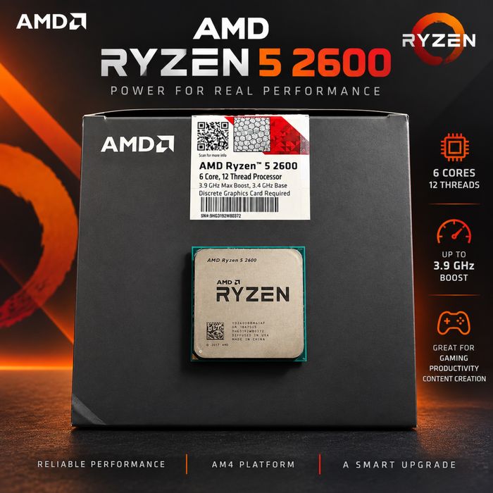 AMD Ryzen 5 2600 6C/12T AM4 3.9 GHz – sprawny, przetestowany