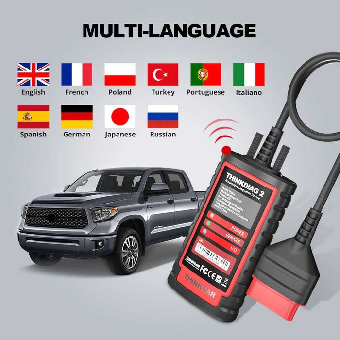 ThinkCar ThinkDiag 2 Maq Diagnóstico OBD todas Marcas/Funções (1 Ano)