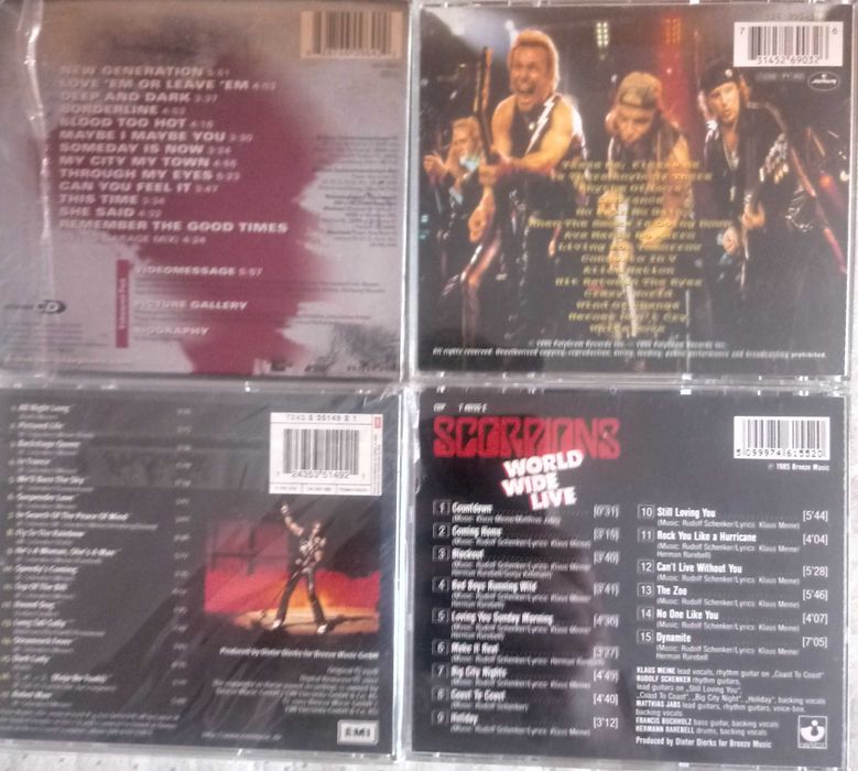 scorpions/Dream Theater płyty cd